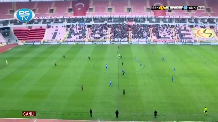 TUR D3 Eskisehirspor Vs Ankarademirspor Serdar Eylik Goal in 49 min, Score 1:1