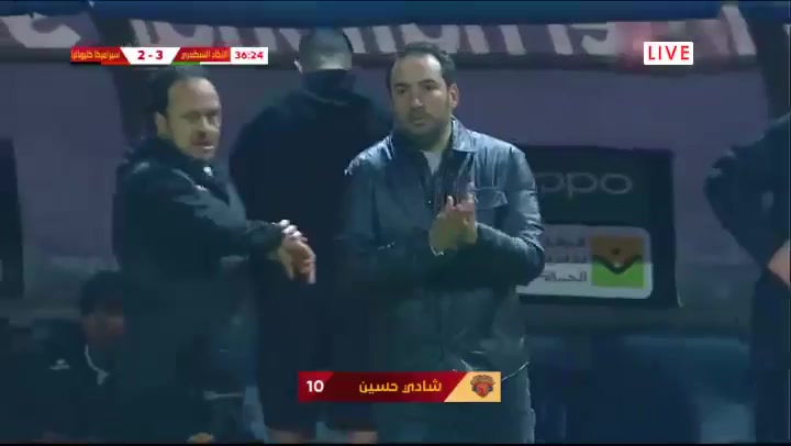 EGY D1 Al-Ittihad Alexandria Vs Ceramica Cleopatra FC 36 ทำประตู Shady Hussein ประตู, ทำคะแนน 3:2