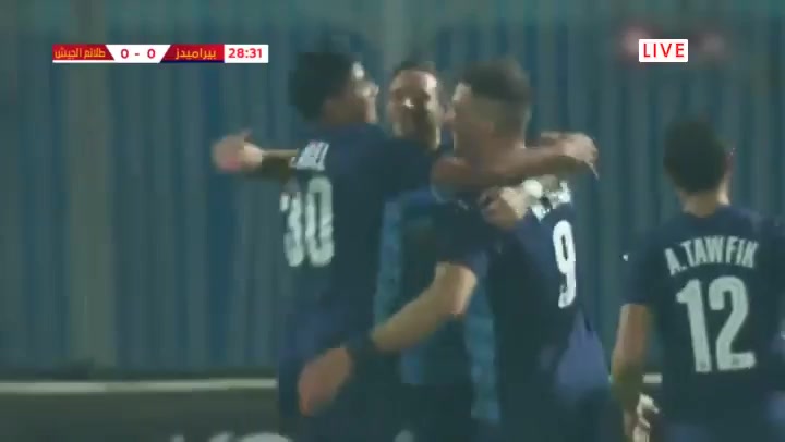 EGY D1 Pyramids FC Vs Talaea EI-Gaish 28 ทำประตู Mahmoud Wadi ประตู, ทำคะแนน 1:0