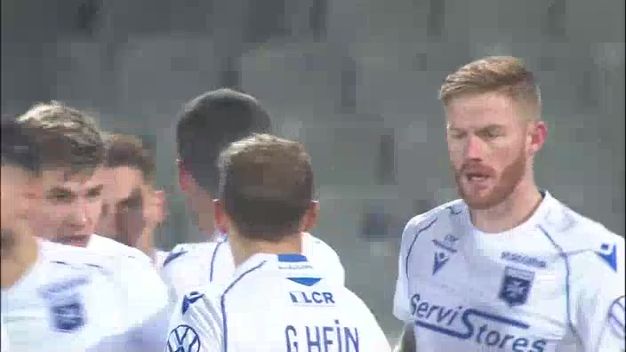 FRA D2 AJ Auxerre Vs Le Havre Charbonnier Gaetan Goal in 15 min, Score 1:1