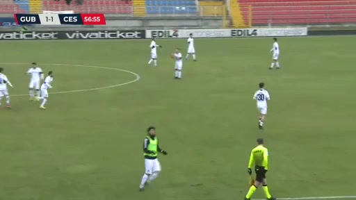 ITA C1 Gubbio Vs Cesena  Goal in 57 min, Score 1:1