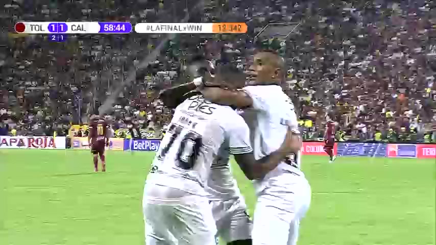 COL D1 Deportes Tolima Vs Deportivo Cali 58 phút Jhon VasquezVào, ghi bàn 1:1