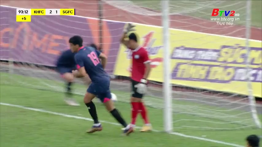 球会友谊 庆和 Vs 西贡FC 92分进球,比分2:1