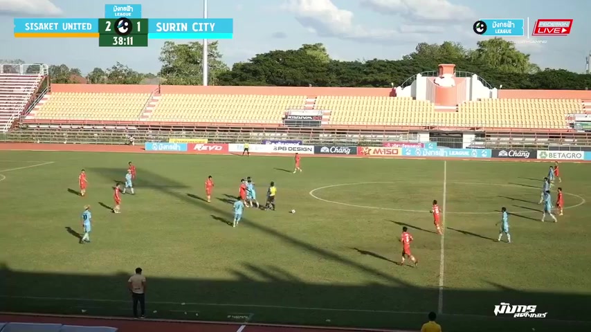 THA L3 Sisaket United Vs Surin FC  Goal in 37 min, Score 2:1