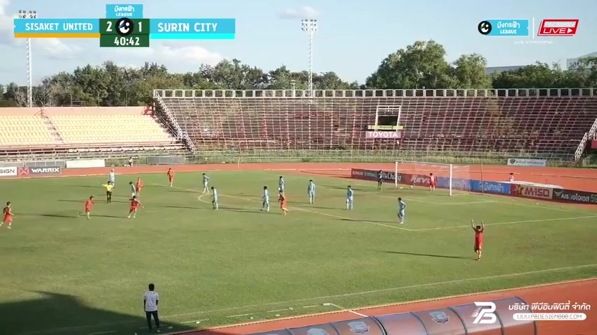 THA L3 Sisaket United Vs Surin FC  Goal in 40 min, Score 3:1