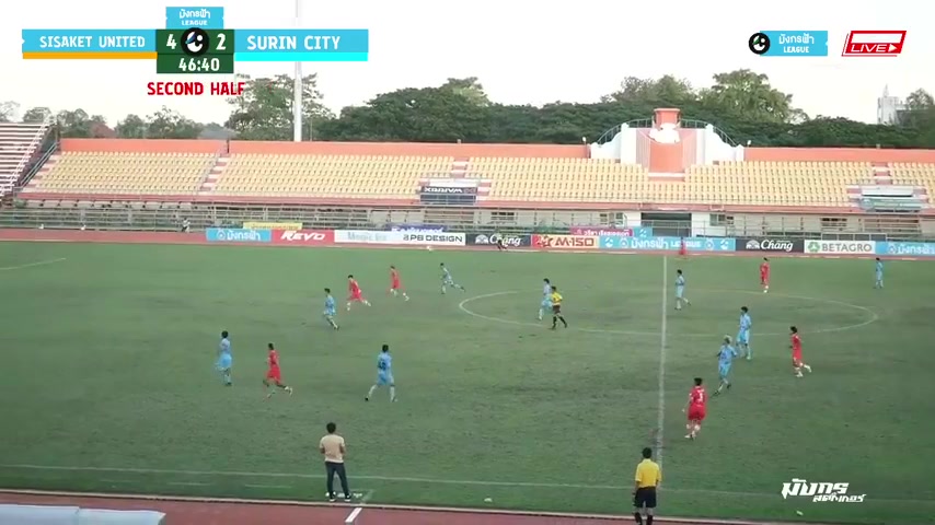 THA L3 Sisaket United Vs Surin FC  Goal in 92 min, Score 5:2