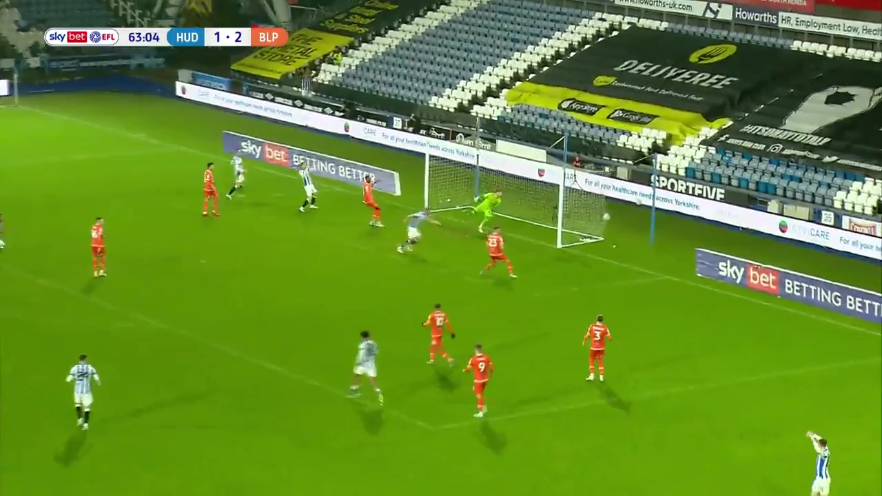 ENG LCH Huddersfield Town Vs Blackpool  Goal in 63 min, Score 2:2