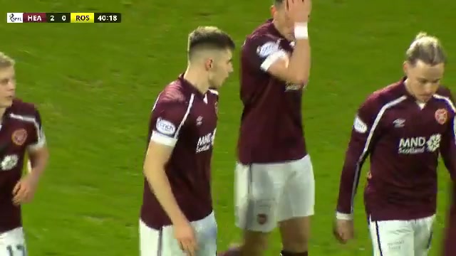 SCO PR Heart of Midlothian Vs Ross County Benjamin Woodburn Goal in 41 min, Score 2:0