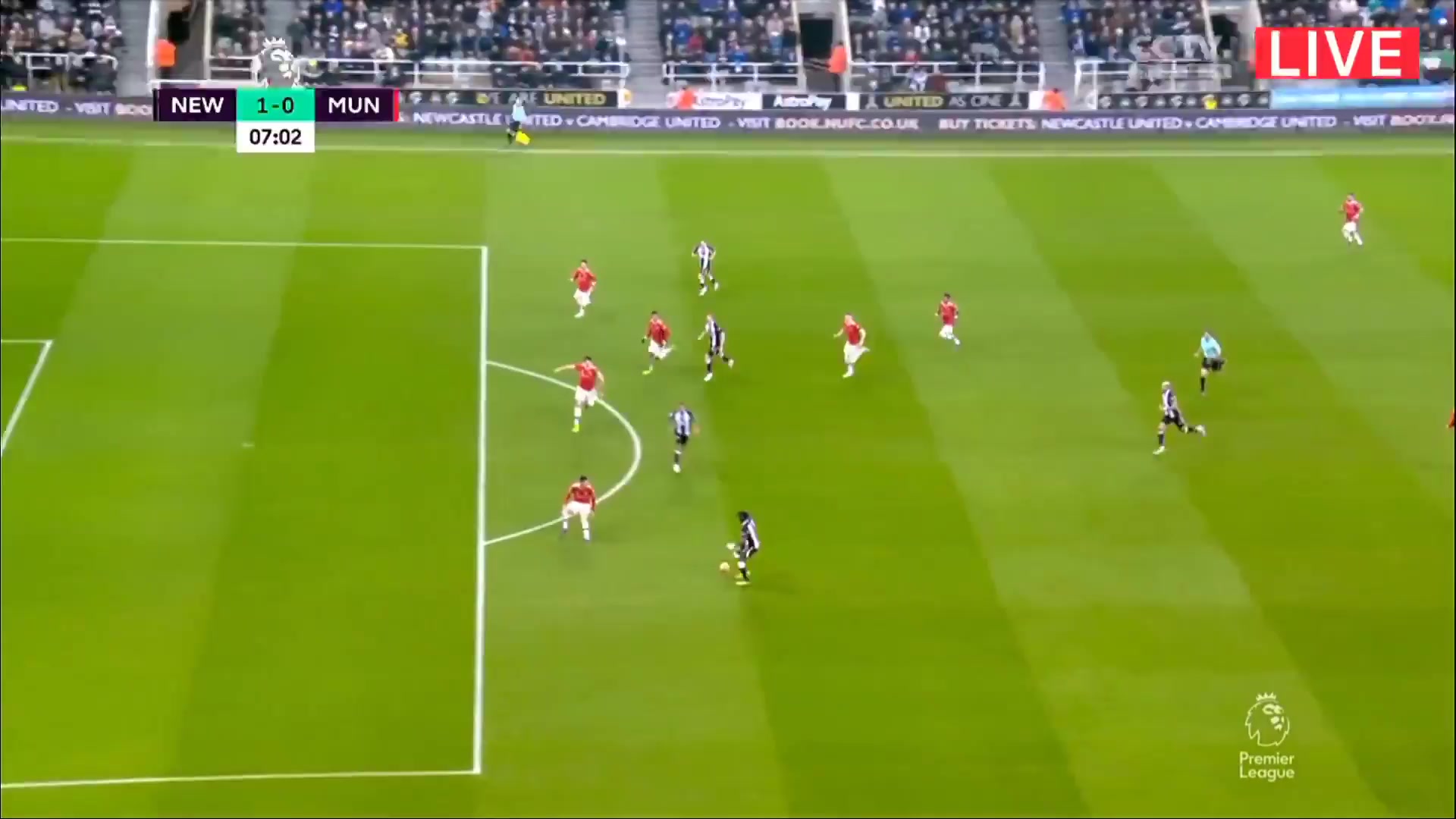 EPL Newcastle United Vs Manchester United Allan Saint-Maximin Goal in 6 min, Score 1:0