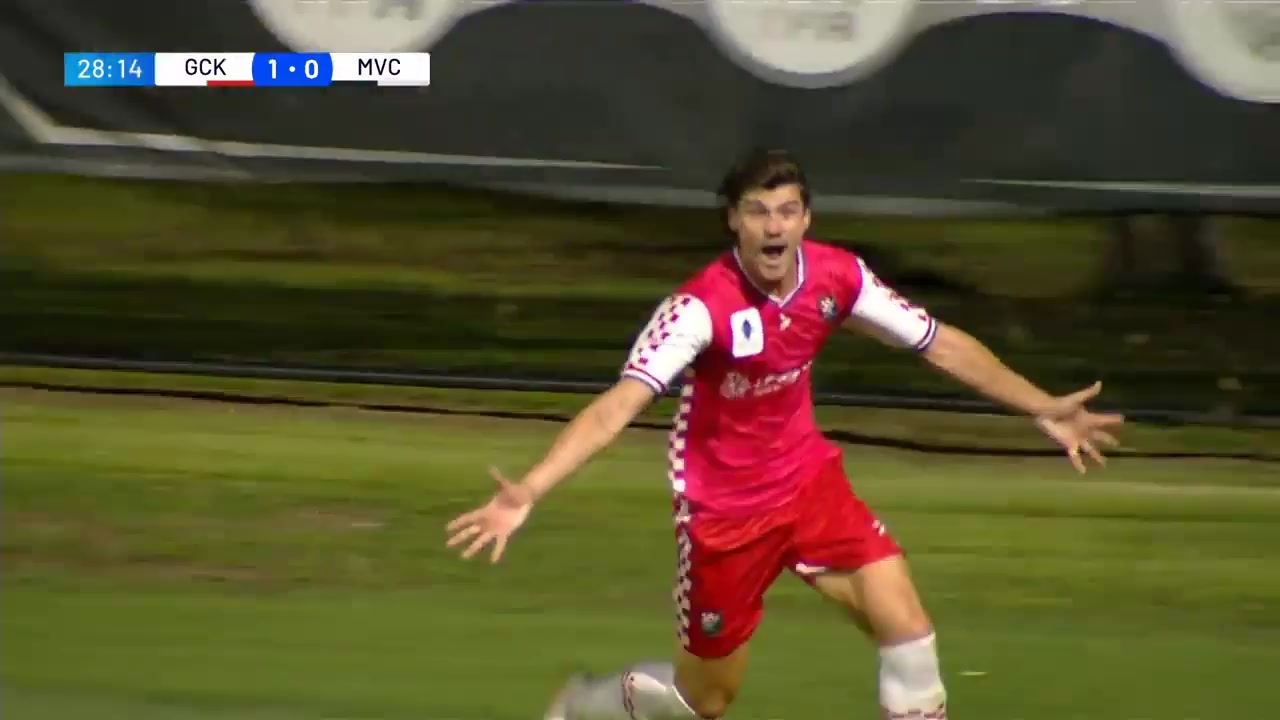 A FFA Cup Gold Coast Knights Vs Melbourne Victory Cai Tipaldo Goal in 28 min, Score 1:0