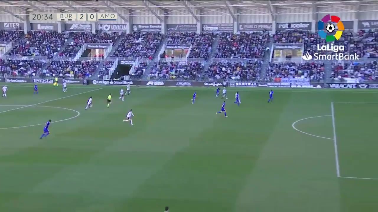 SPA D2 Burgos CF Vs SD Amorebieta Pablo Valcarce Vidal Goal in 20 min, Score 2:0