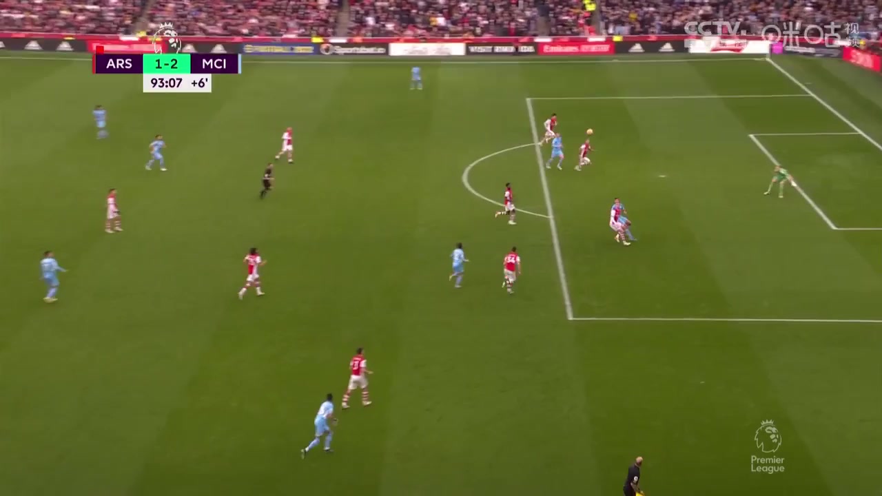 EPL Arsenal Vs Manchester City Rodrigo Hernandez Goal in 92 min, Score 1:2