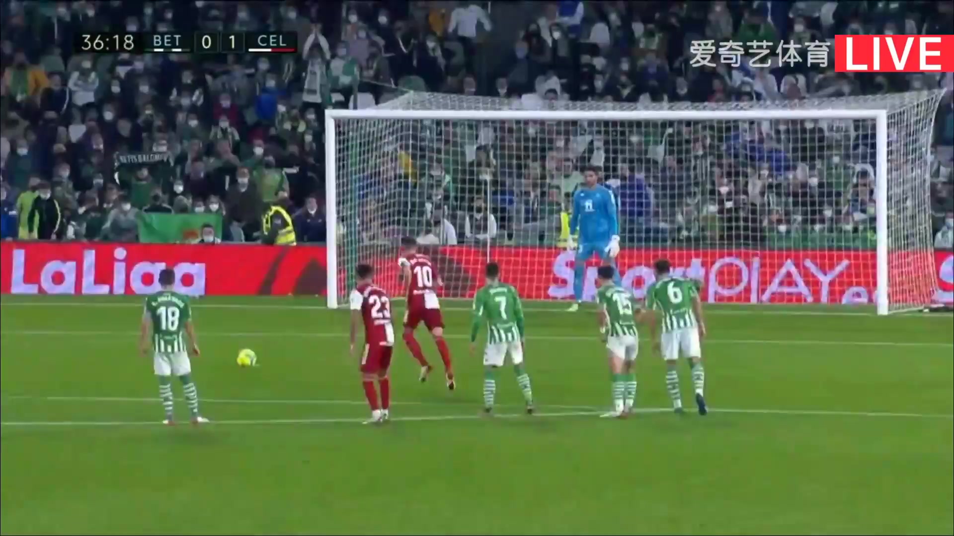 Laliga1 Real Betis Vs Celta Vigo 36 phút Iago Aspas JuncalVào, ghi bàn 0:1