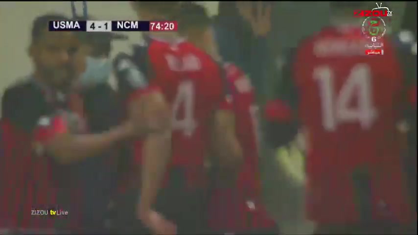 ALG D1 USM Alger Vs MC Magra Ismail Belkacemi Goal in 74 min, Score 4:1