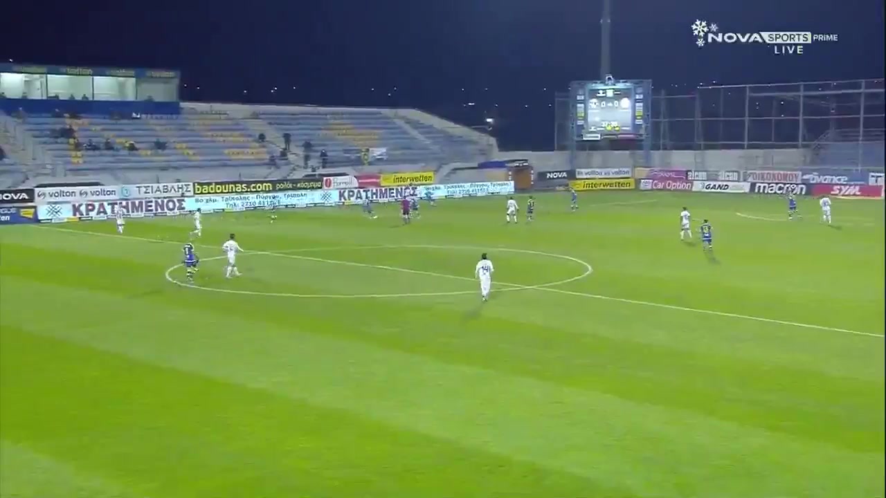 GRE D1 Asteras Tripolis Vs OFI Crete Adrian Riera Torrecillas Goal in 37 min, Score 1:0