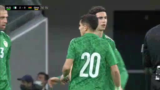 INT FRL Algeria Vs Ghana Youcef Attal Goal in 74 min, Score 2:0