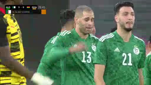 INT FRL Algeria Vs Ghana Islam Slimani Goal in 78 min, Score 3:0