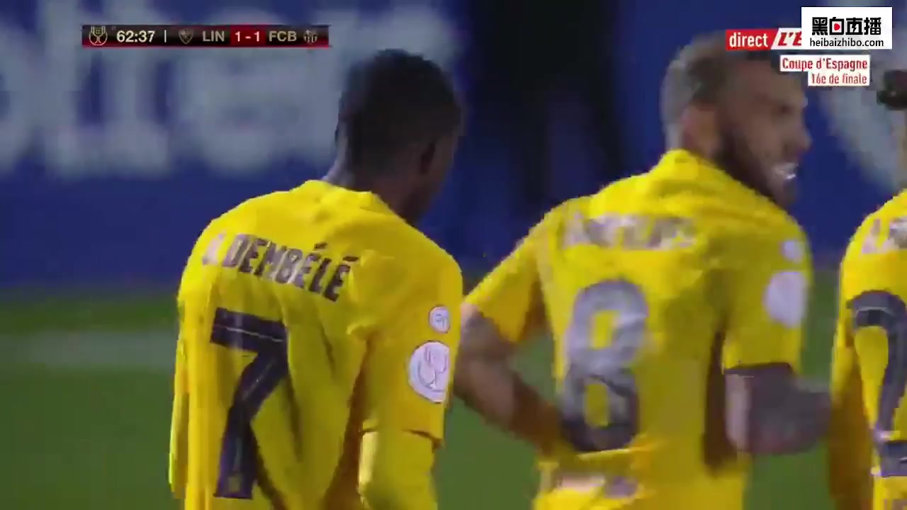 SPA CUP CD Linares Deportivo Vs FC Barcelona 62 ทำประตู Ousmane Dembele ประตู, ทำคะแนน 1:1