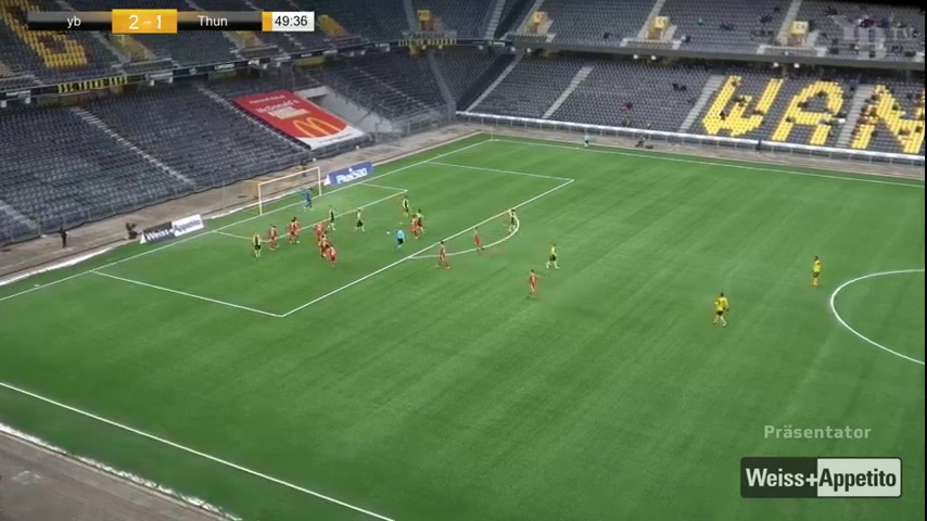 INT CF Young Boys Vs Thun  Goal in 49 min, Score 2:1