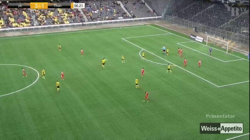 INT CF Young Boys Vs Thun  Goal in 56 min, Score 4:1