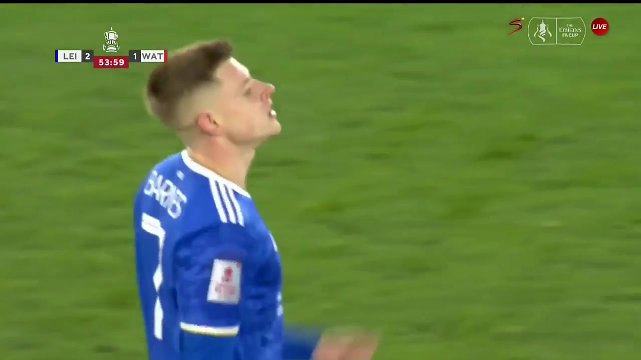 ENG FAC Leicester City Vs Watford 53 ทำประตู Harvey Barnes ประตู, ทำคะแนน 3:1