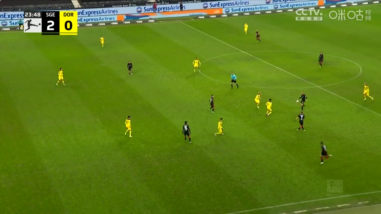 Bundesliga Eintracht Frankfurt Vs Borussia Dortmund 23 ทำประตู Rafael Santos Borre Maury ประตู, ทำคะแนน 2:0