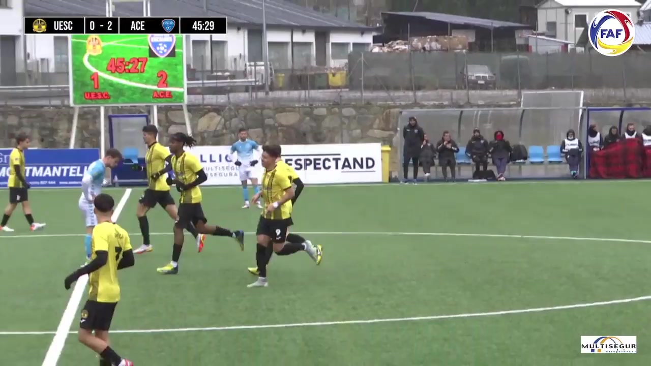 ANDSL UE Santa Coloma Vs Atletic Club D Escaldes Chouaib Faysal Goal in 46 min, Score 1:2