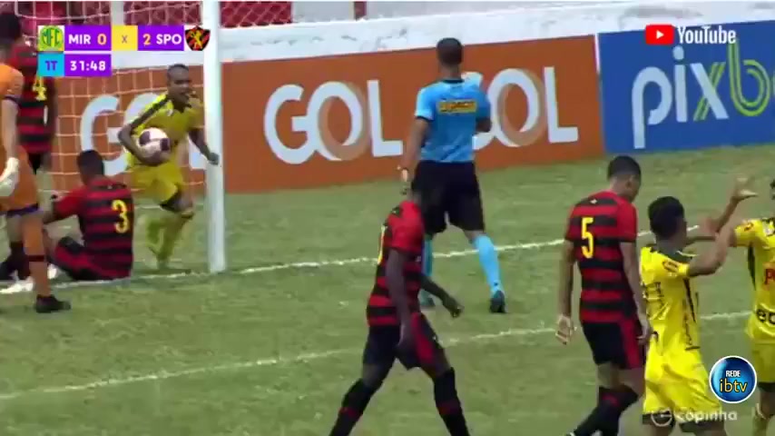 CSP YC Mirassol FC Youth Vs Sport Club Recife Youth Ítallo Goal in 34 min, Score 1:2