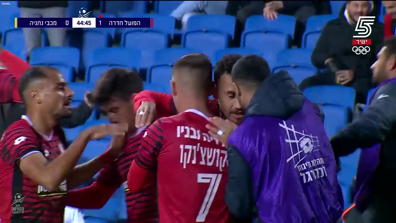 ISR D1 Hapoel Hadera Vs Maccabi Netanya 44 phút Gustavo Marmentini Dos SantosVào, ghi bàn 1:0