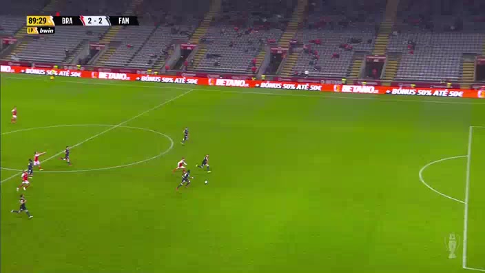 POR D1 Sporting Braga Vs FC Famalicao Mario Gonzalez Gutier Goal in 89 min, Score 2:2