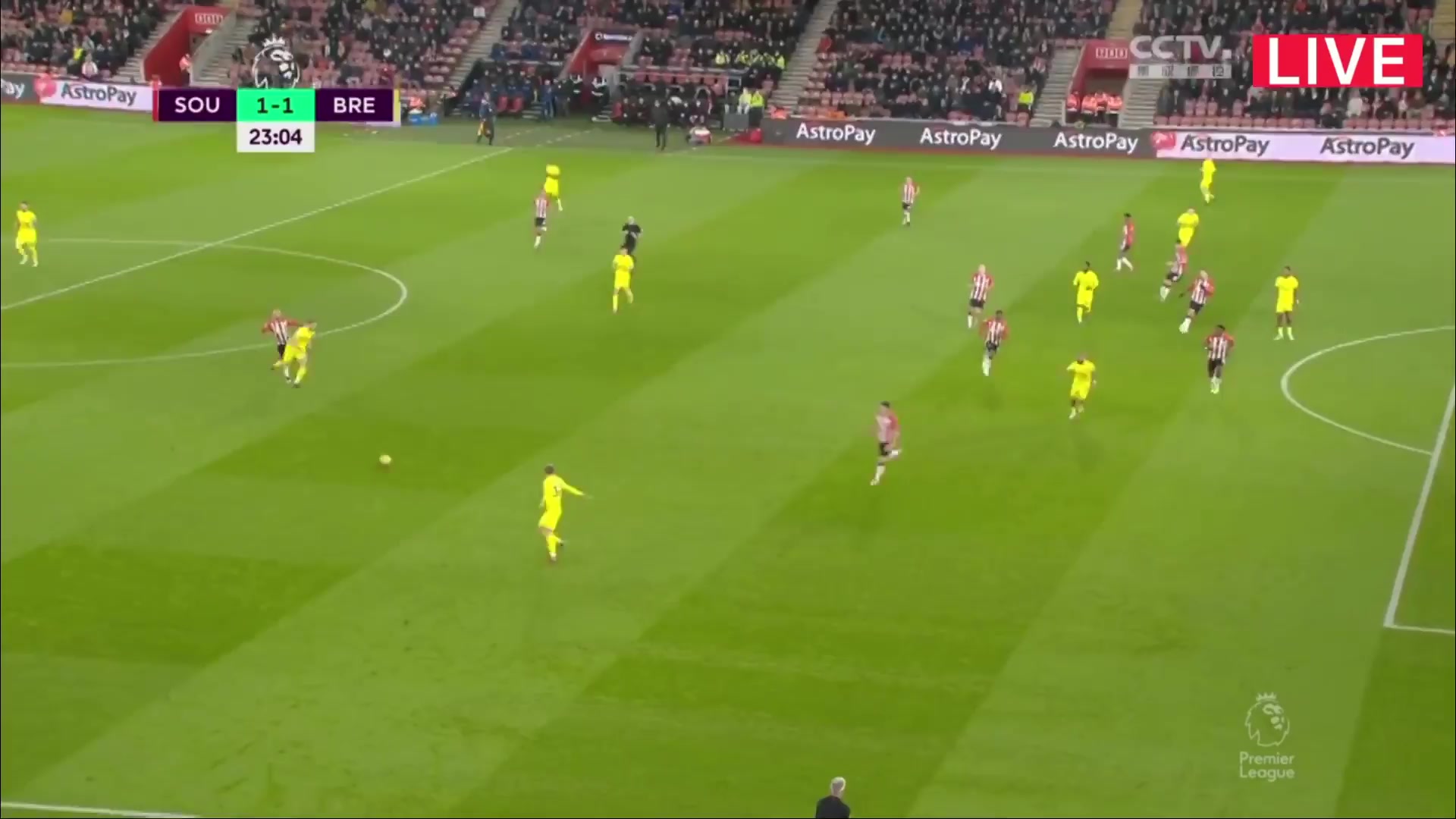 EPL Southampton Vs Brentford 22 phút Vitaly JaneltVào, ghi bàn 1:1