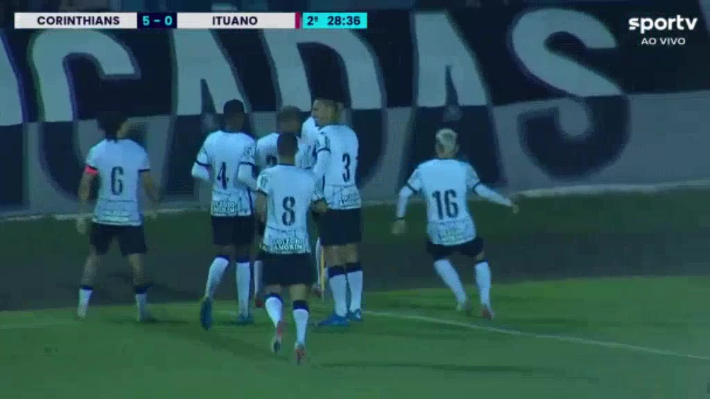 CSP YC Corinthians Paulista (Youth) Vs Ituano (Youth) Rodrigo Varanda Goal in 73 min, Score 5:0