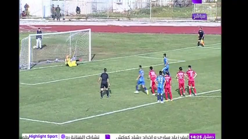 Syri D1 Jableh SC Vs Al Ittihad (SYR) Abdel Elah Hefian Goal in 20 min, Score 1:0