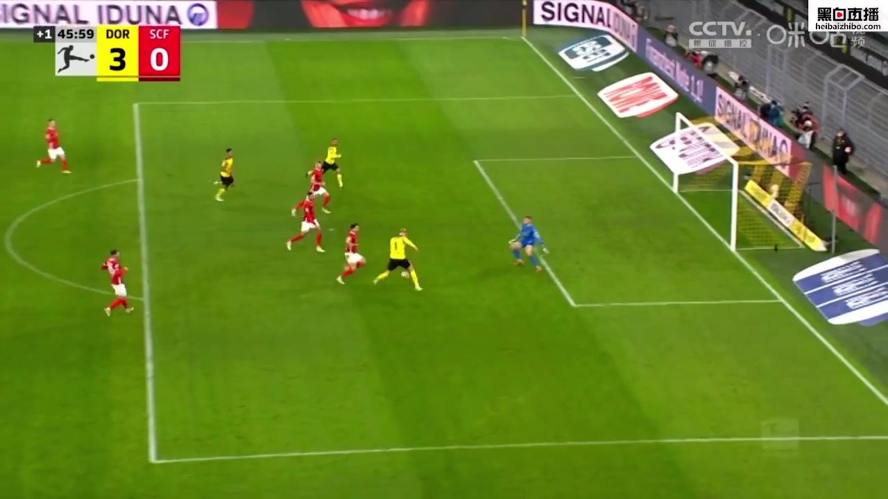 Bundesliga Borussia Dortmund Vs SC Freiburg 44 phút Erling HaalandVào, ghi bàn 3:0