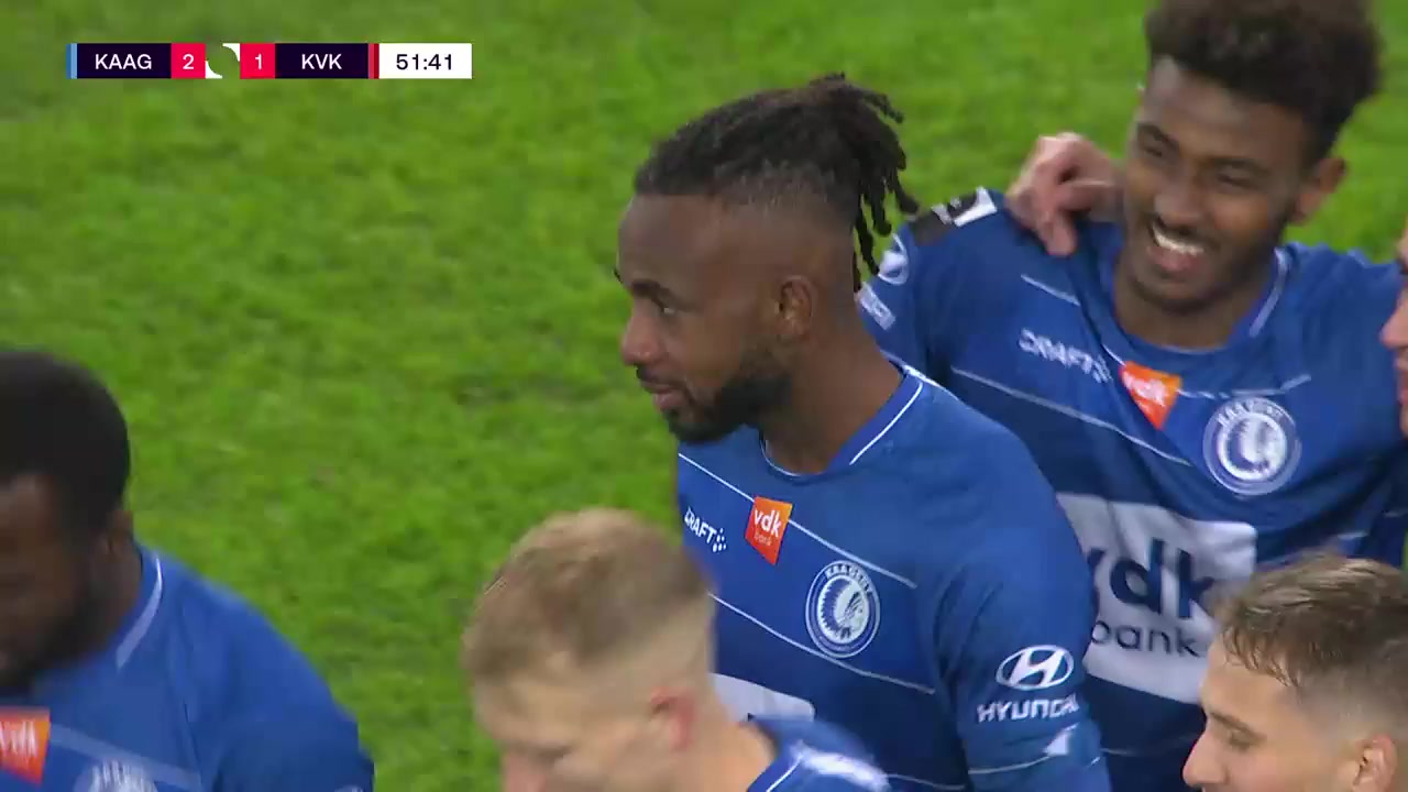 BEL D1 KAA Gent Vs Kortrijk Ilombe Mboyo Goal in 52 min, Score 2:1