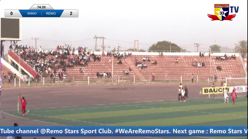 949 Wikki Tourist Vs Remo Stars 75 skor gol , skor 1:2