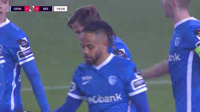 BEL D1 Racing Genk Vs Beerschot Wilrijk Patrik Hrosovsky Goal in 19 min, Score 1:0