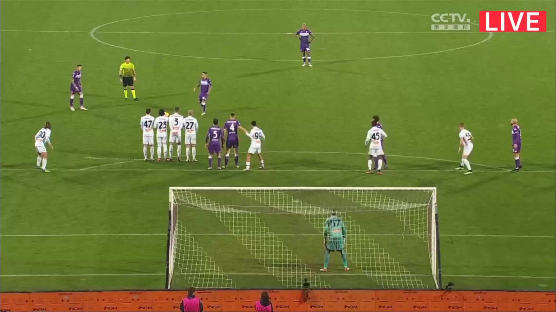 Serie A Fiorentina Vs Genoa Cristiano Biraghi Goal in 41 min, Score 3:0