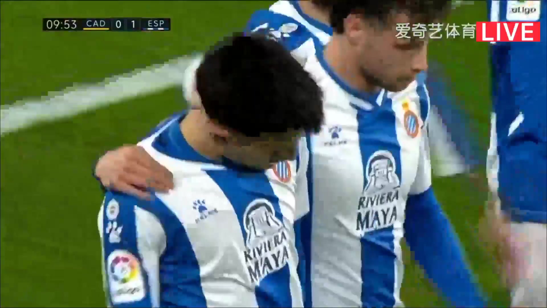 Laliga1 Cadiz Vs RCD Espanyol  Goal in 9 min, Score 0:1