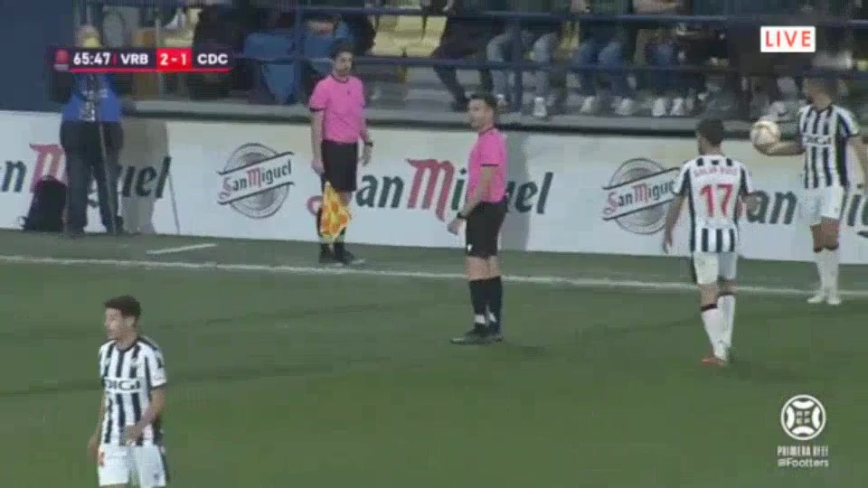 SPDRFEF Villarreal B Vs Castellon Yacouba Magagi Goal in 66 min, Score 2:2