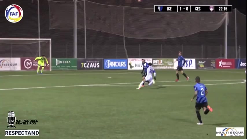 ANDSL Inter Club Escaldes Vs CE Carroi Roberto López Goal in 23 min, Score 1:1