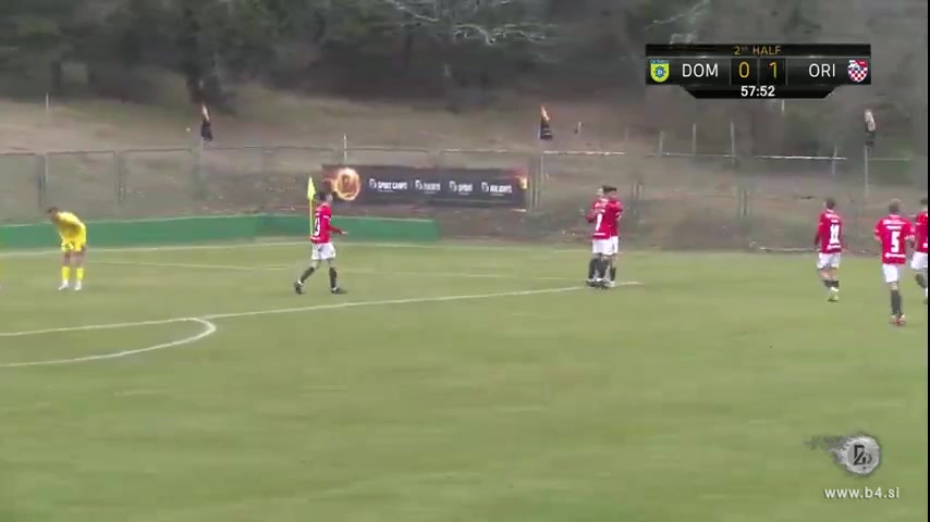 INT CF NK Orijent Rijeka Vs Domzale Zrilić Goal in 58 min, Score 1:0