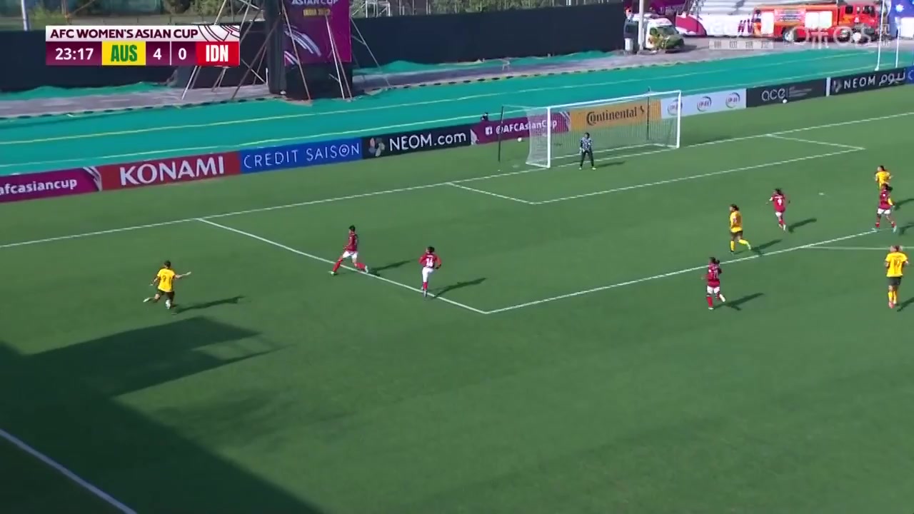 AFC W Australia (w) Vs Indonesia (w) Hayley Raso Goal in 23 min, Score 5:0