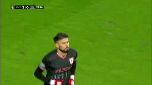 TUR D2 Samsunspor Vs Kocaelispor Hasan Kılıç Goal in 74 min, Score 3:0