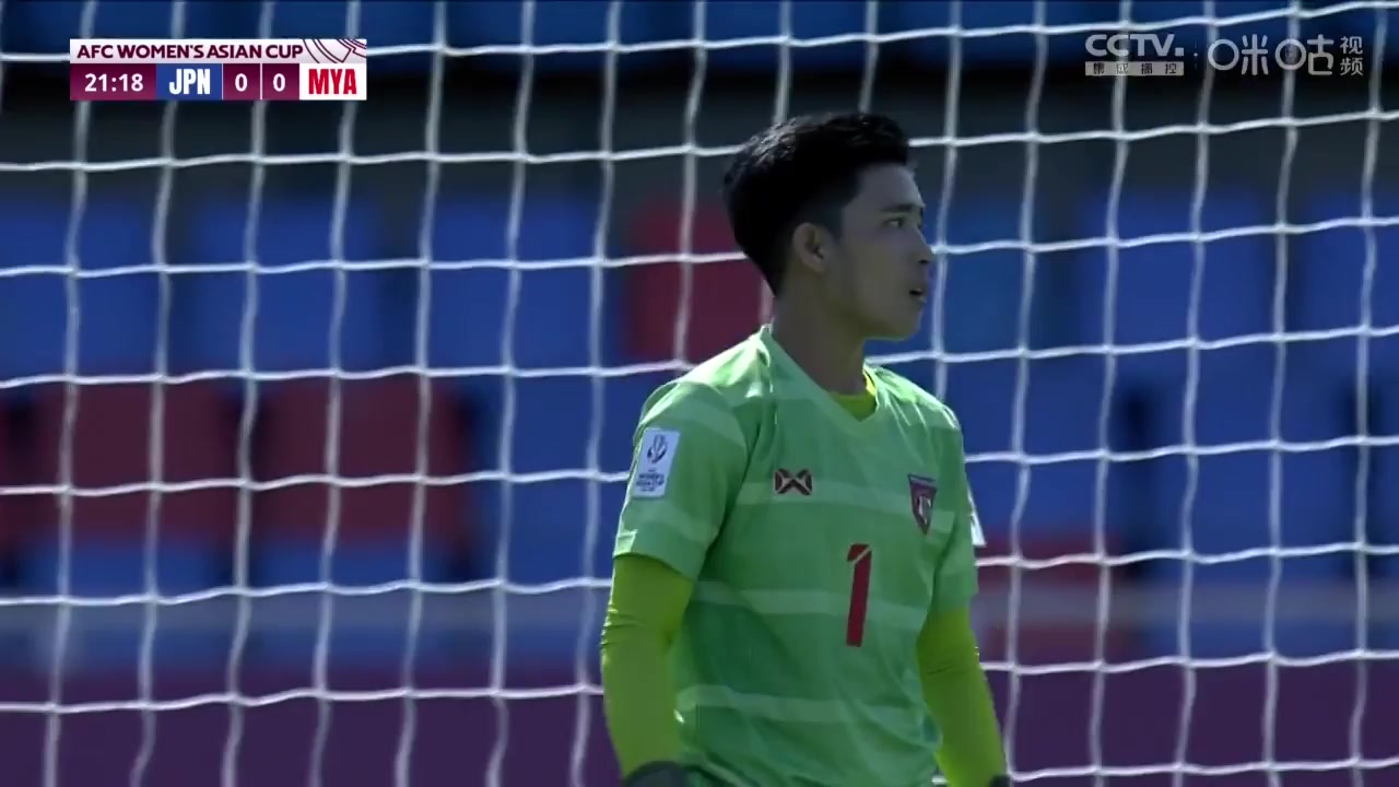 AFC W Japan (w) Vs Myanmar (w) Riko Ueki Goal in 21 min, Score 1:0