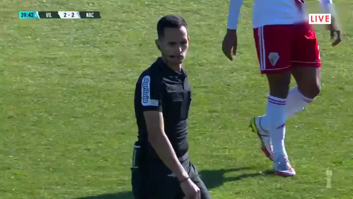 POR D2 Vilafranquense Vs Nacional da Madeira Joao Pedro Camacho Goal in 38 min, Score 2:2