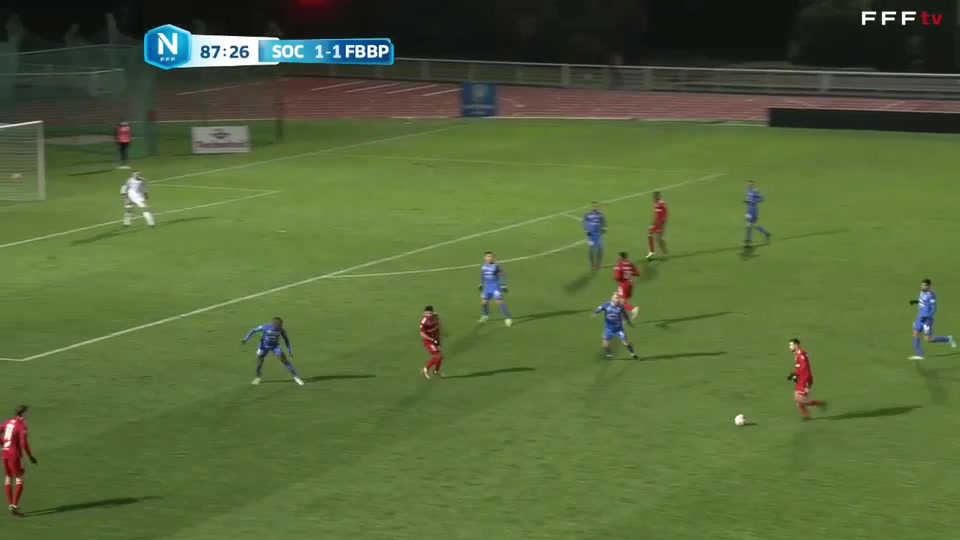 FRA D3 Cholet So Vs Bourg Peronnas  Goal in 88 min, Score 2:1