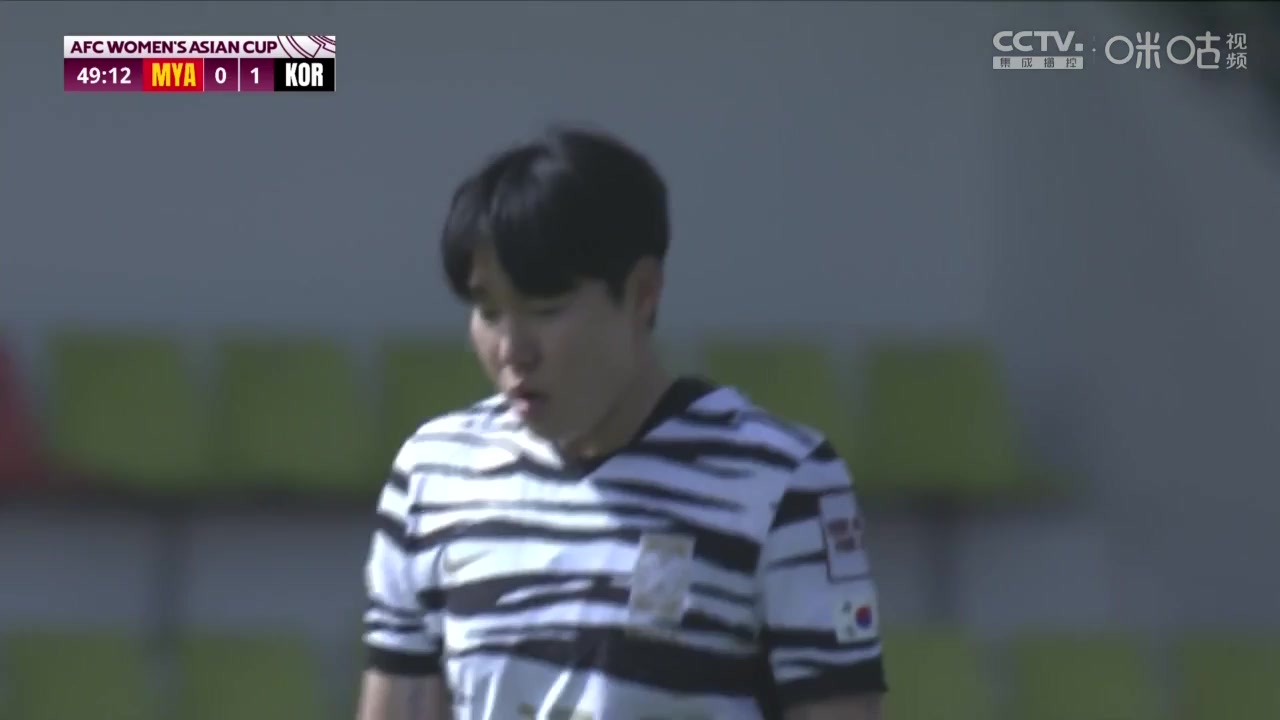 AFC W Myanmar (w) Vs South Korea (w) Lee Geum Min Goal in 50 min, Score 0:1