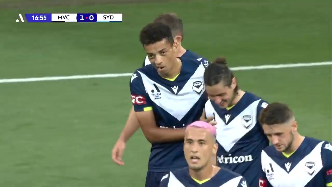 AUS D1 Melbourne Victory Vs Sydney FC Ben Folami Goal in 16 min, Score 1:0