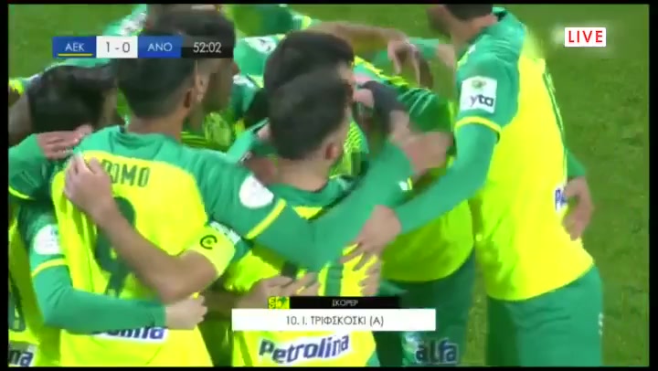 CYP D1 AEK Larnaca Vs Anorthosis Famagusta FC Ivan Trickovski Goal in 53 min, Score 1:0